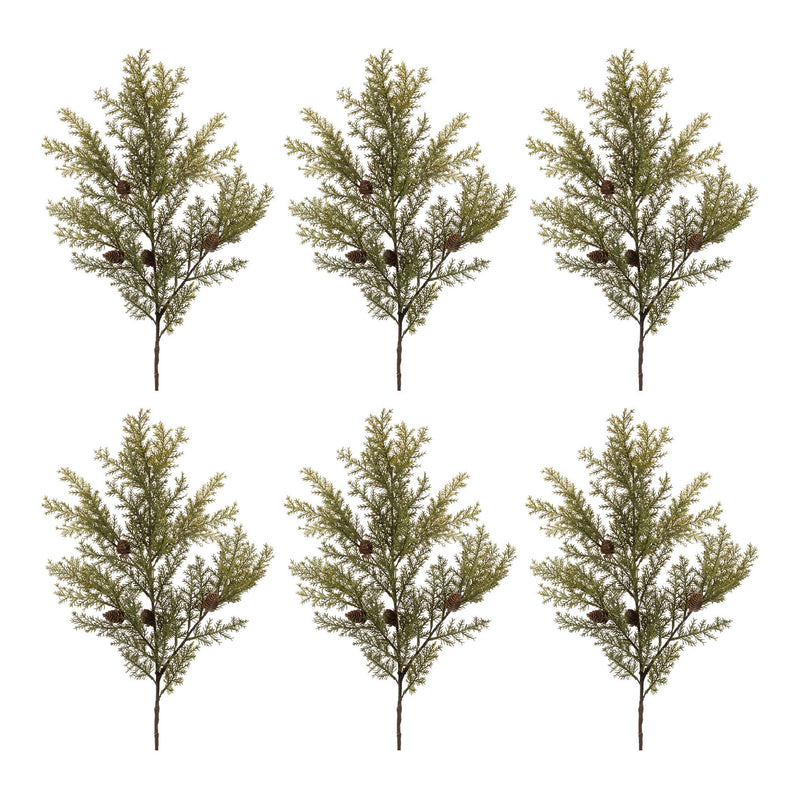 Melrose Cedar and Pincone Spray (Set of 6)