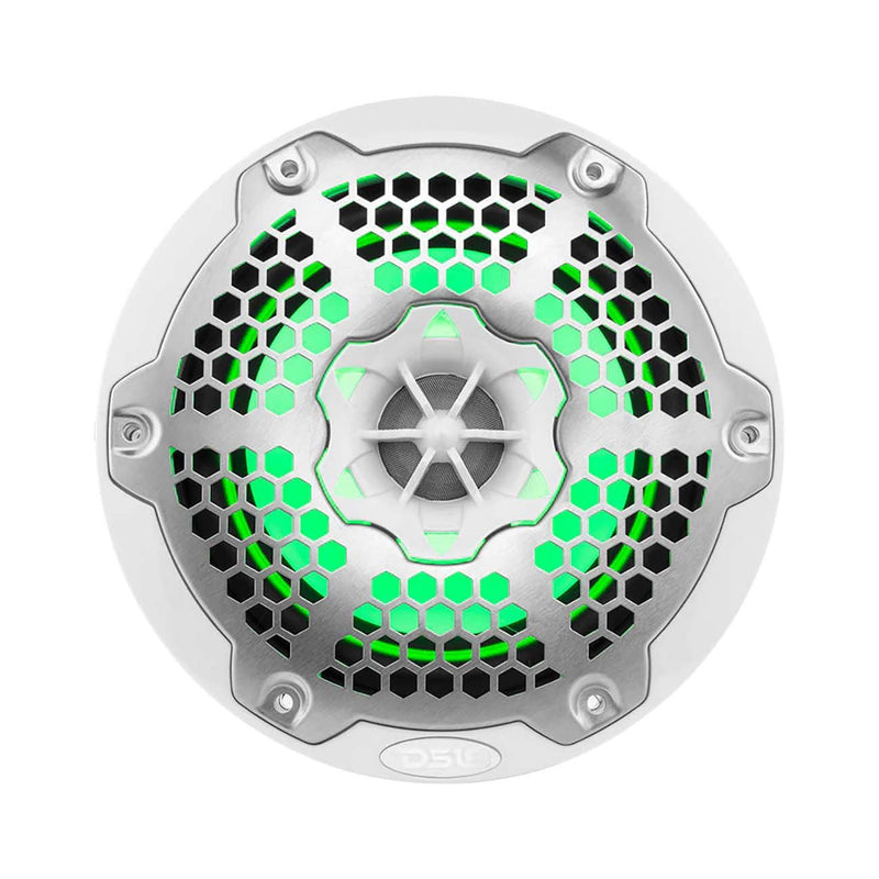DS18 NXL6MWH 6.5" Marine Speakers with RGB LED Lights - White (Pair)