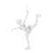 Melrose Clear Acrylic Ice Skater Ornament (Set of 4)