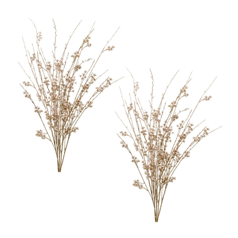 Melrose Beaded Iced Berry Spray (Set of 2)
