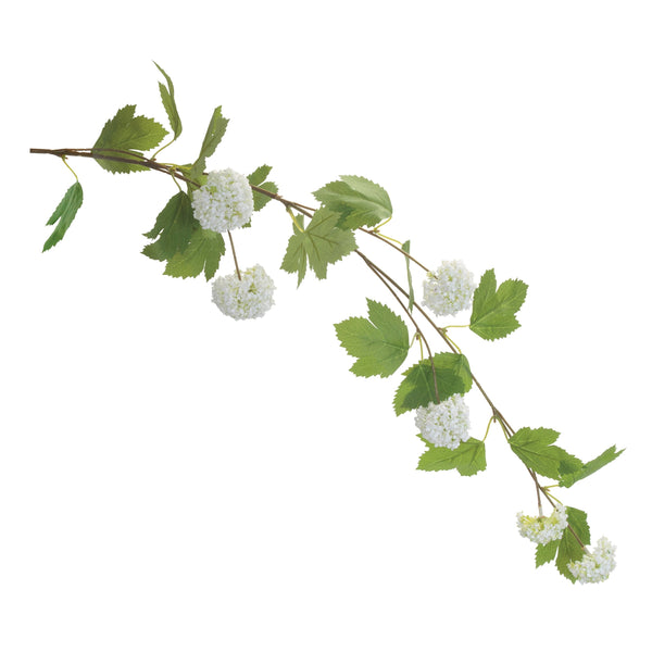 Melrose Hanging Snowball Floral Branch (Set of 6)