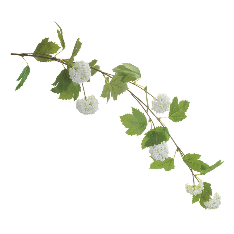 Melrose Hanging Snowball Floral Branch (Set of 6)