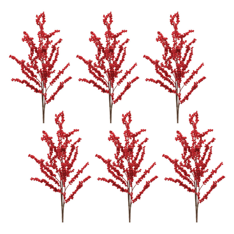 Melrose Clustered Berry Twig Spray (Set of 6)
