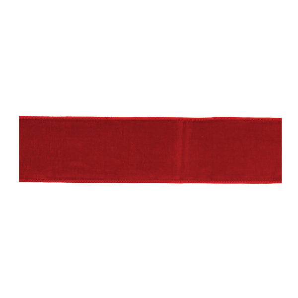Melrose Red Nylon and Wool Wired Ribbon