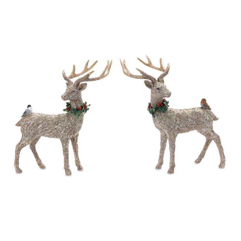 Melrose Deer w/Bird (Set of 2)