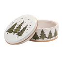 Melrose Ceramic Pine Tree Canister with Lid 7.75"D