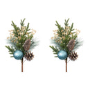 Melrose Pine Spray w/Ornament (Set of 2)
