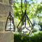 Melrose Metal Frame Hanging Tea Light Holder (Set of 2) Copper Decorative Candle