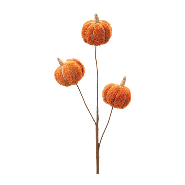 Melrose Plush Fall Pumpkin Spray (Set of 2)
