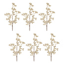 Melrose Glittered Champagne Berry Spray (Set of 6)
