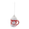 Melrose Peppermint Snowman Mug Ornament (Set of 12)