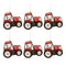 Melrose Glittered Glass Tractor Ornament (Set of 6)