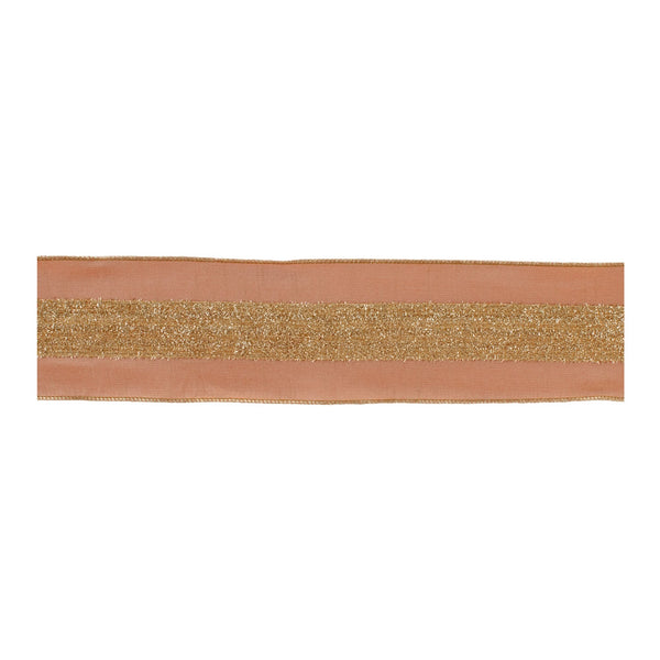Melrose Gold Shimmer Wired Ribbon (Set of 2)