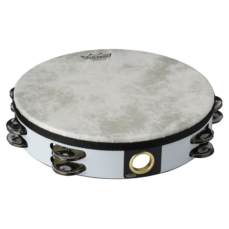 Remo Fiberskyn 10" Double Row Tambourine - Quadura White - TA-5210-00