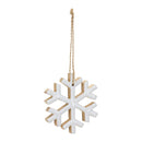 Wood Snowflake Ornament (Set of 12)