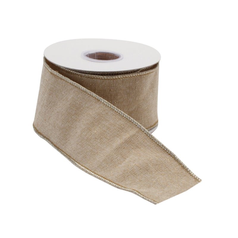 Melrose Beige Holiday Ribbon (Set of 2)