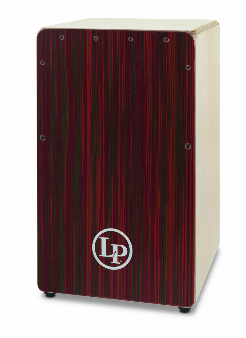 Latin Percussion LP1491RB Woodshop Cajon w/ Red Blur Soundboard