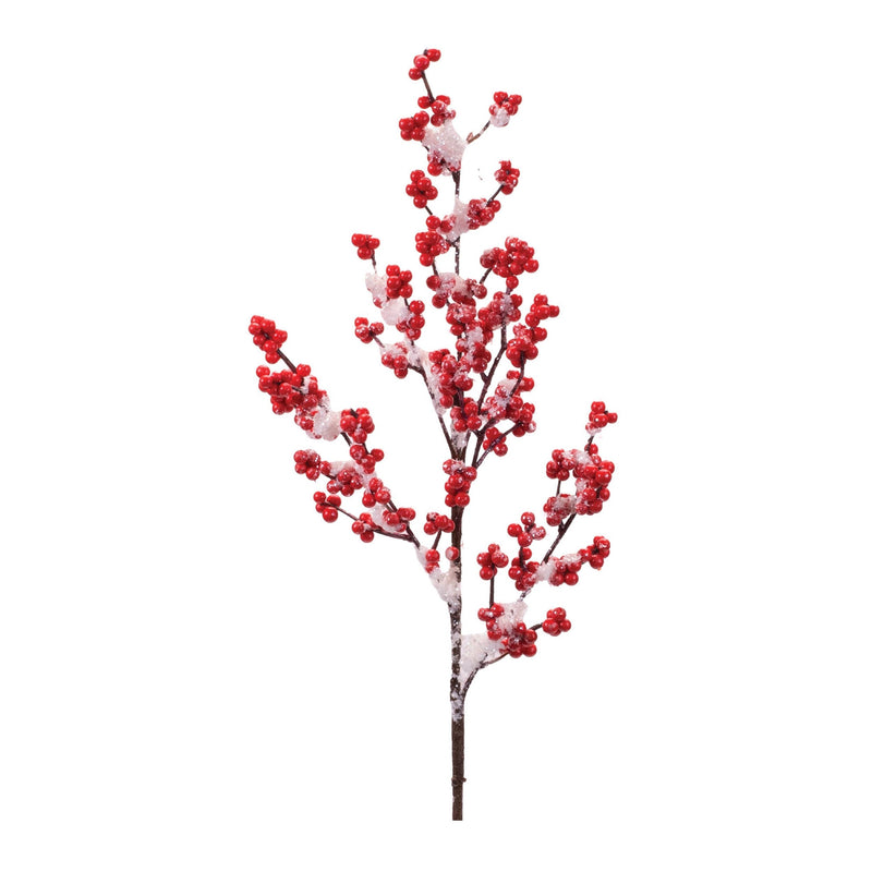 Melrose Snowy Winter Berry Branch (Set of 4)