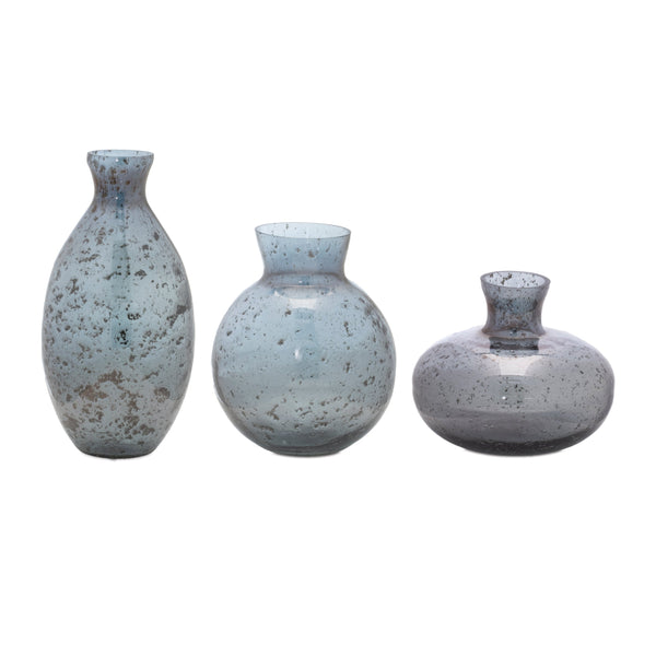 Melrose Bubbled Glass Bud Vase (Set of 3)