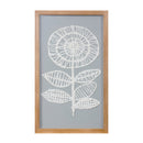 Melrose Framed Paper Mache Flower Wall Art, Modern, Wood