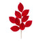 Melrose Red Flocked Magnolia Leaf Spray (Set of 6)