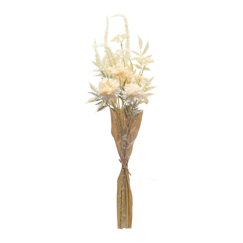 Melrose Bleached Zinnia Bouquet (Set of 2)