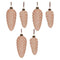 Melrose Frosted Glass Pinecone Drop Ornament (Set of 6)