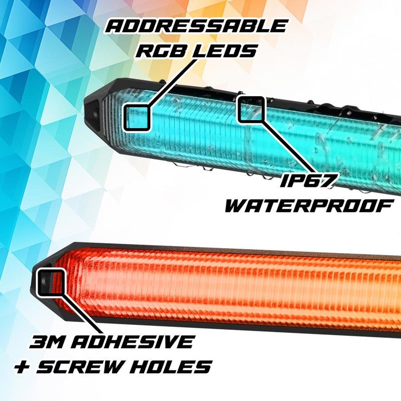 XKGlow 6" XKmax RGB LED Grill Light Bar with DRL & App Control - MX-DRL-6-KIT