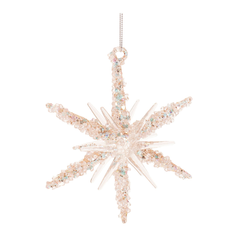 Melrose Beaded Glass Star Ornament (Set of 6)