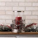 Melrose Etched Metal Woodland Candle Holder 8"D