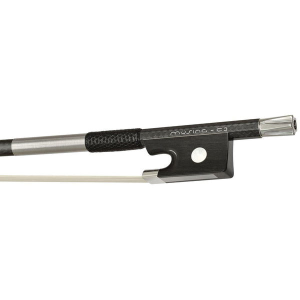 Müsing C3 Round Carbon Stick Violin Bow - Ergonomic Ebony Frog & Stainless Steel