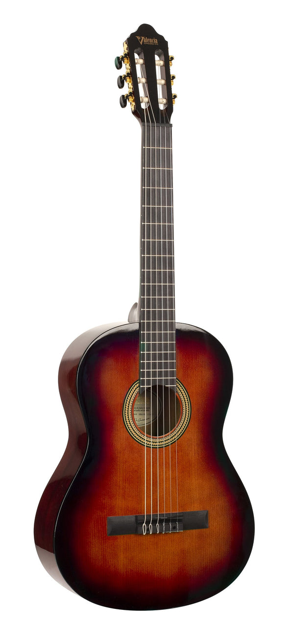 Valencia 260 Classical Hybrid Thin Neck Acoustic Guitar - Sunburst - VC264HCSB