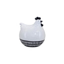Melrose Modern Black and White Chicken Decor (Set of 2)