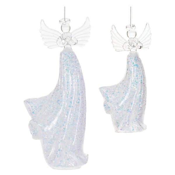 Melrose Iridescent Glass Angel Ornament (Set of 6)