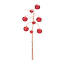 Melrose Red Sleigh Bell Spray (Set of 6)