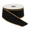 Melrose Black Wired Ribbon (Set of 2)