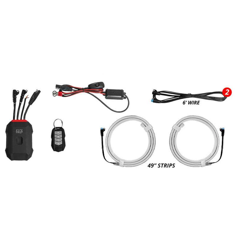 XKGlow 49" XKmax RGB Color Chasing Flexible Body Panel Gap Strip - A - MX-BG-STA
