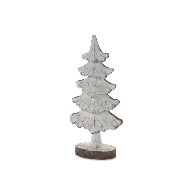 Melrose Carved Pine Tree Decor (Set of 2)