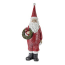 Melrose Frosted Long John Santa with Pine and List Accent (Set of 3)