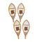 Melrose Vintage Wood Hanging Snow Shoe Decor (Set of 4)