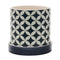 Melrose Geometric Pattern Planter with Plate Set of 2 Planter, Dolomite