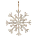 Melrose Distressed Fir Wood Snowflake (Set of 2)