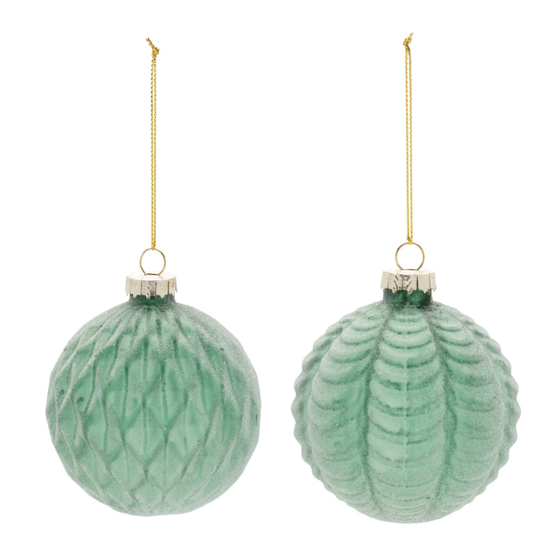 Melrose Frosted Glass Ball Ornament (Set of 12)