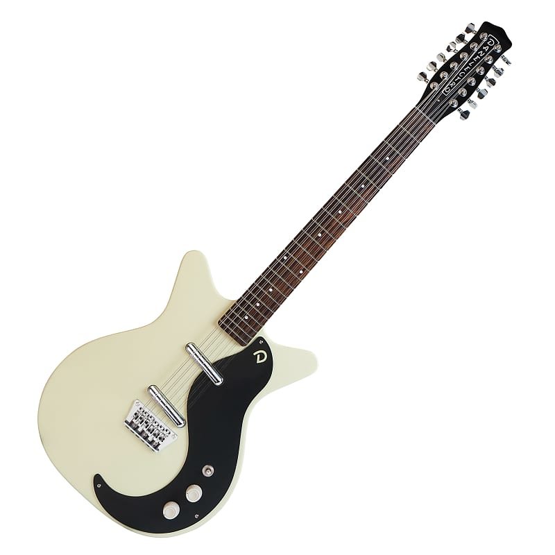 Danelectro ’59 Vintage 12‑String Electric Guitar – White w/ Black Pickguard