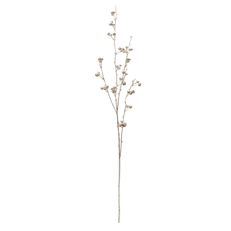 Melrose Glittered Gold Berry Twig Spray (Set of 6)