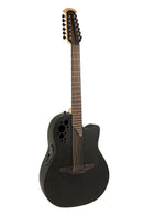 Ovation Elite TX 2058TX‑5 12‑String Acoustic‑Electric Guitar Black Textured