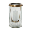 Melrose Etched Glass Candle Holder 8.5"H