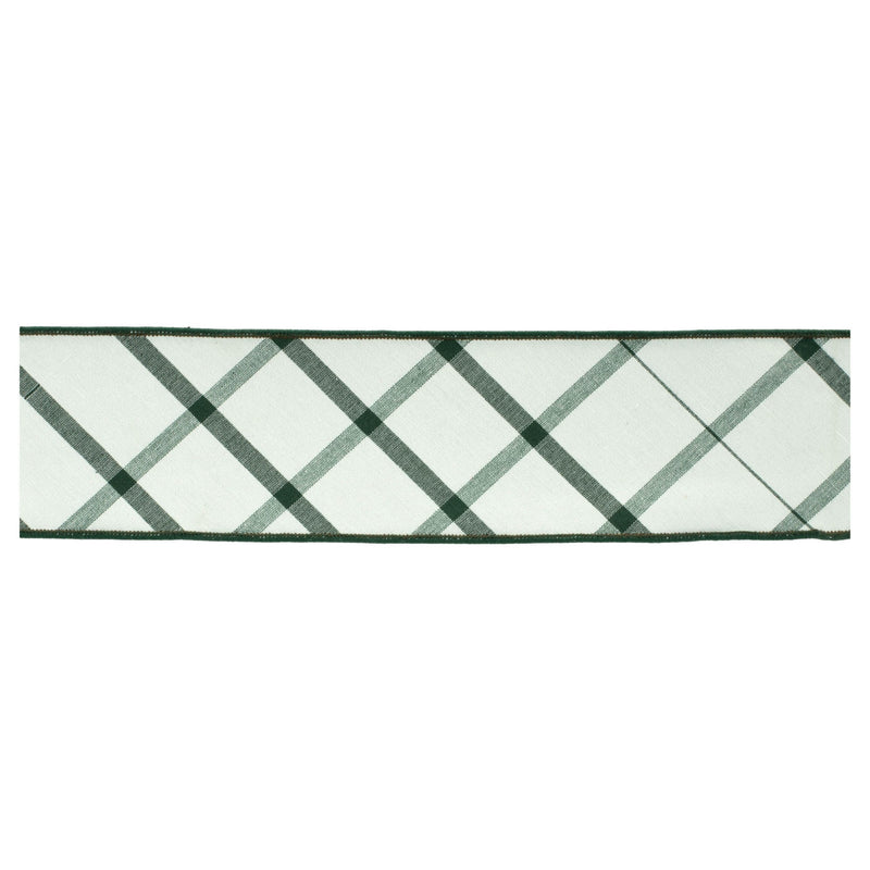 Melrose Plaid Wired Ribbon 4" x 5 Yds