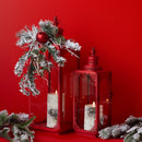 Melrose Flocked Oranment Pine Spray (Set of 2)