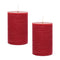 Melrose FIA Wick Red Pillar Candle (Set of 2)